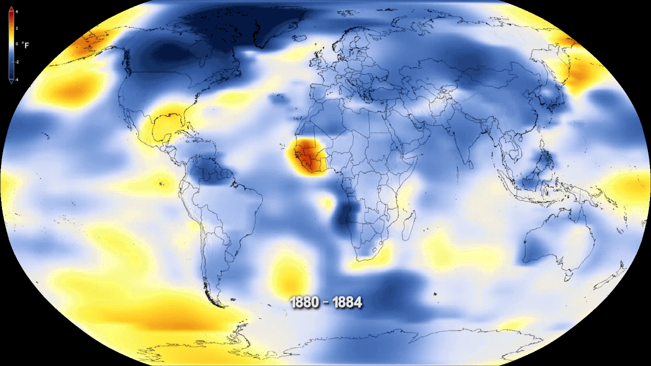 Global temperature change since 1881. Source: NASA Goddard Space Flight Center