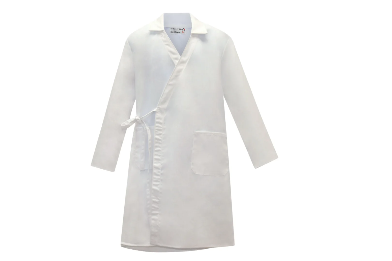 Butcher Wrap with Long Sleeves and 2 Lower Pockets