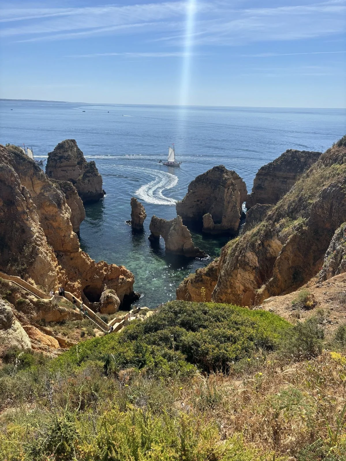 View from the boardwalk outside of Lagos, Portugal