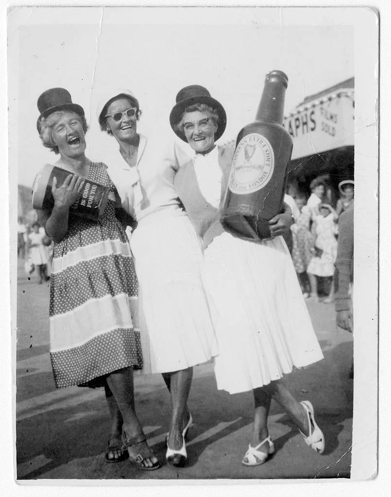 Doris Wood, Amy Webb and Elsie Cuthbert (all nee Cotton) at Ramsgate seafront 1959. ©Lynne Brown
