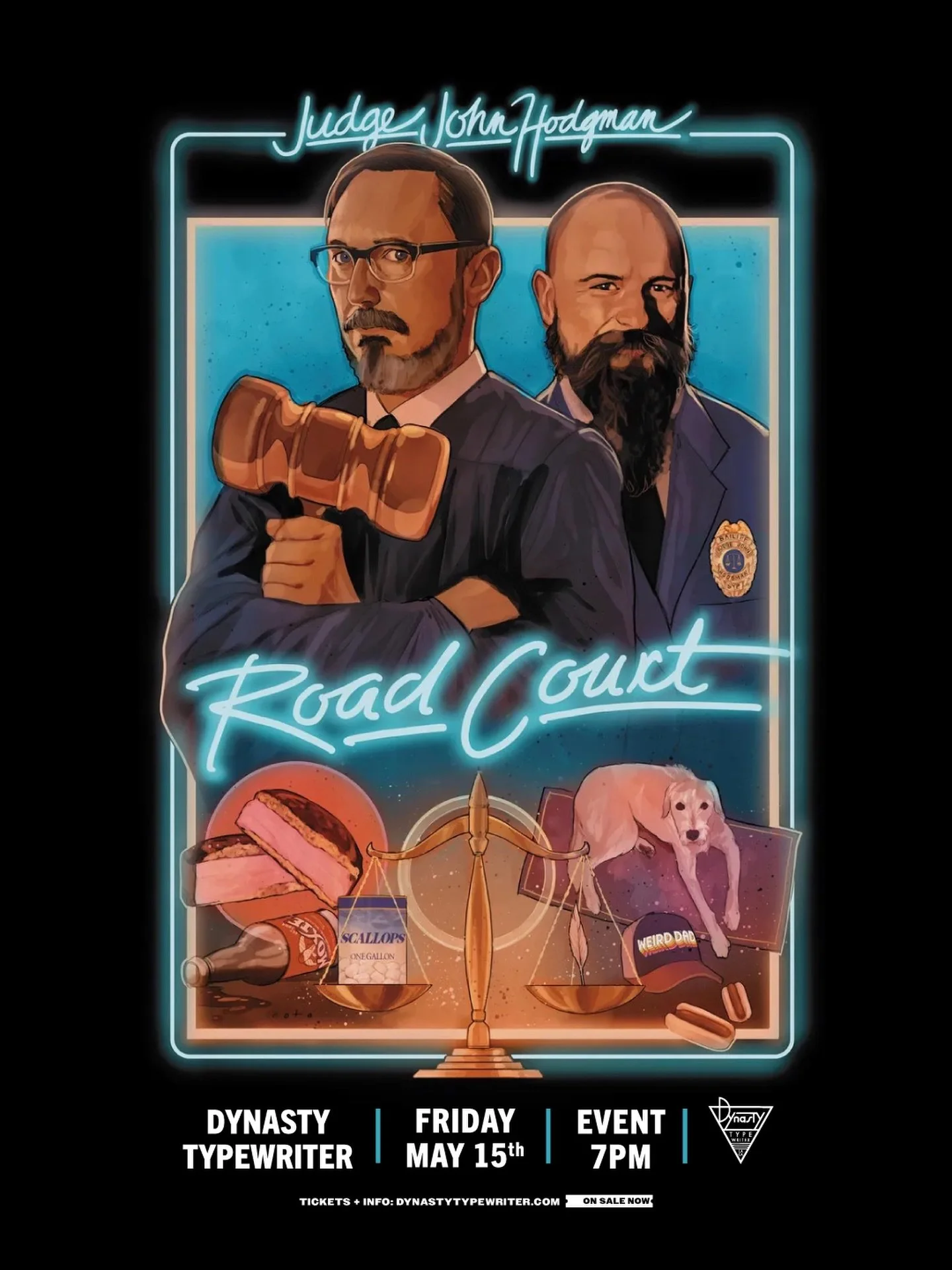 ⚖️🌴 NOW HEAR THIS. NOW HEAR THIS. 🌴⚖️

The Court of Extremely Specific Grievances is now in session.

FRIDAY JUNE 15TH, 7:00PM

Direct from the Webby Award-winning JUDGE JOHN HODGMAN PODCAST, JUDGE JOHN HODGMAN and BAILIFF JESSE THORN bring their b