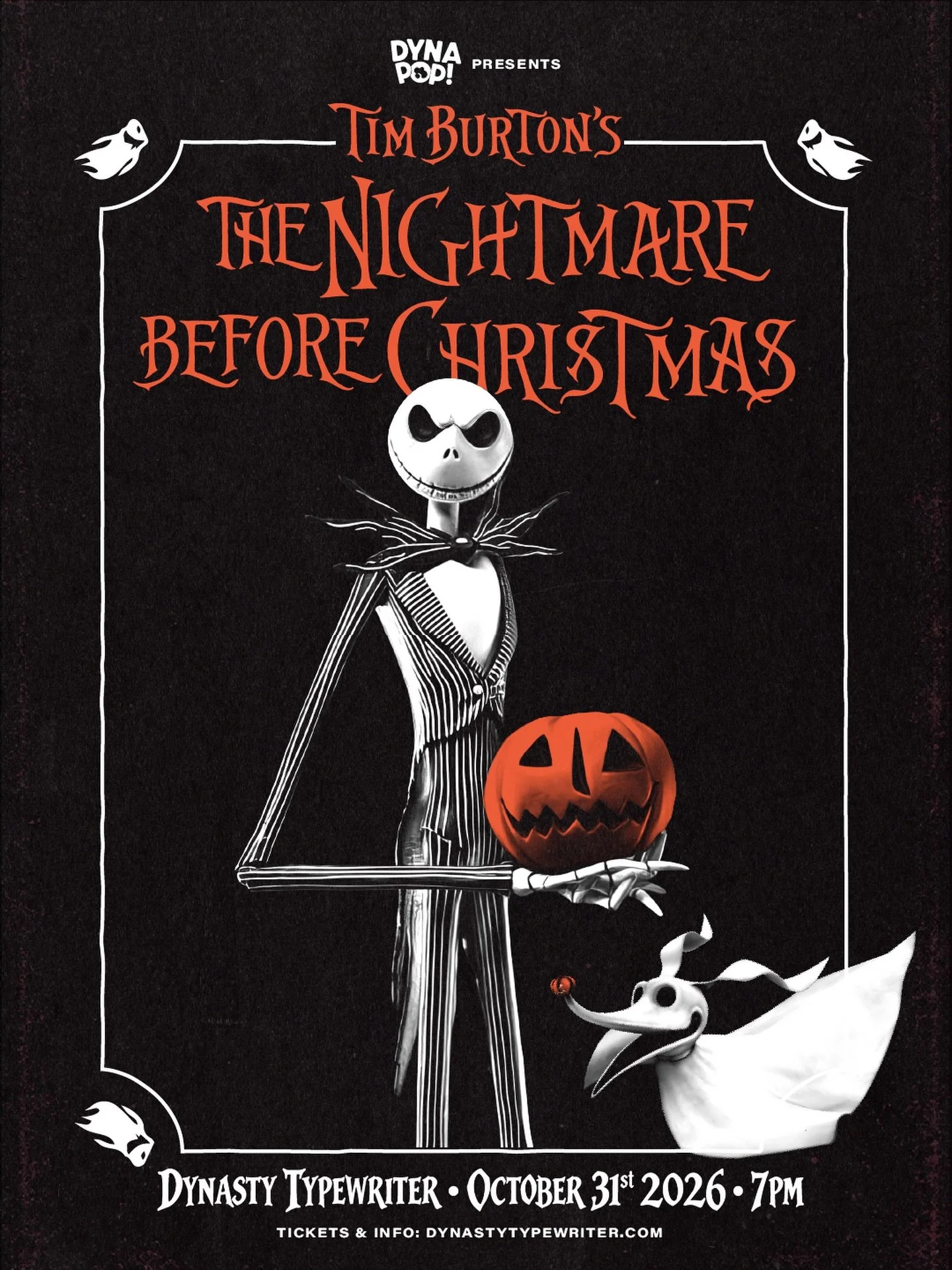 What&rsquo;s this? What&rsquo;s THIS?

Spend Halloween at Dynasty with a screening of THE NIGHTMARE BEFORE CHRISTMAS, a tale of holiday confusion, skeletal ambition, and why you should just flarpin&rsquo; leave Santa&rsquo;s job to Santa.
Join Jack S