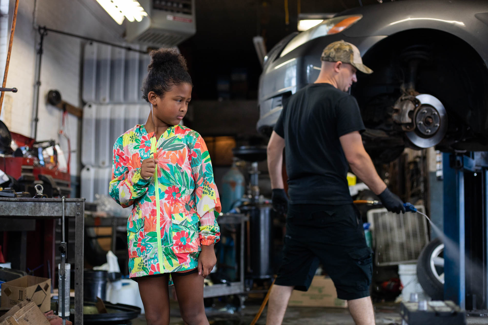 Brooklyn Stephens doesn't see herself working in the shop. She said, "When I grow up I want to be a photographer, like my mom."