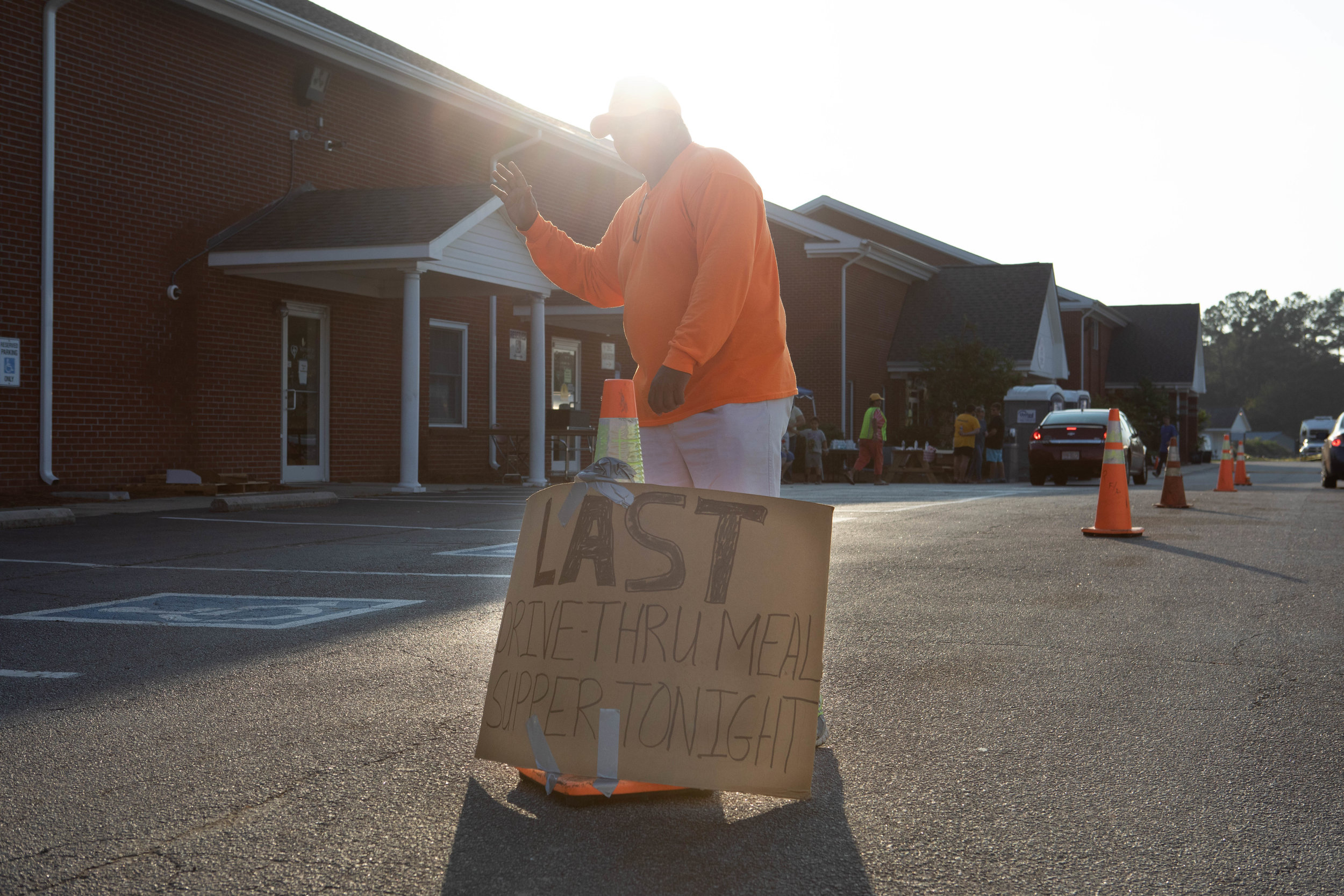  Drew Hammonds, goes to Hyde Baptist Church, where the Baptist Men came to deliver meals. Hammonds volunteered every day since his home was not effected. Ivanka Trump came to the church to volunteer alongside them. "This is going to keep happening un