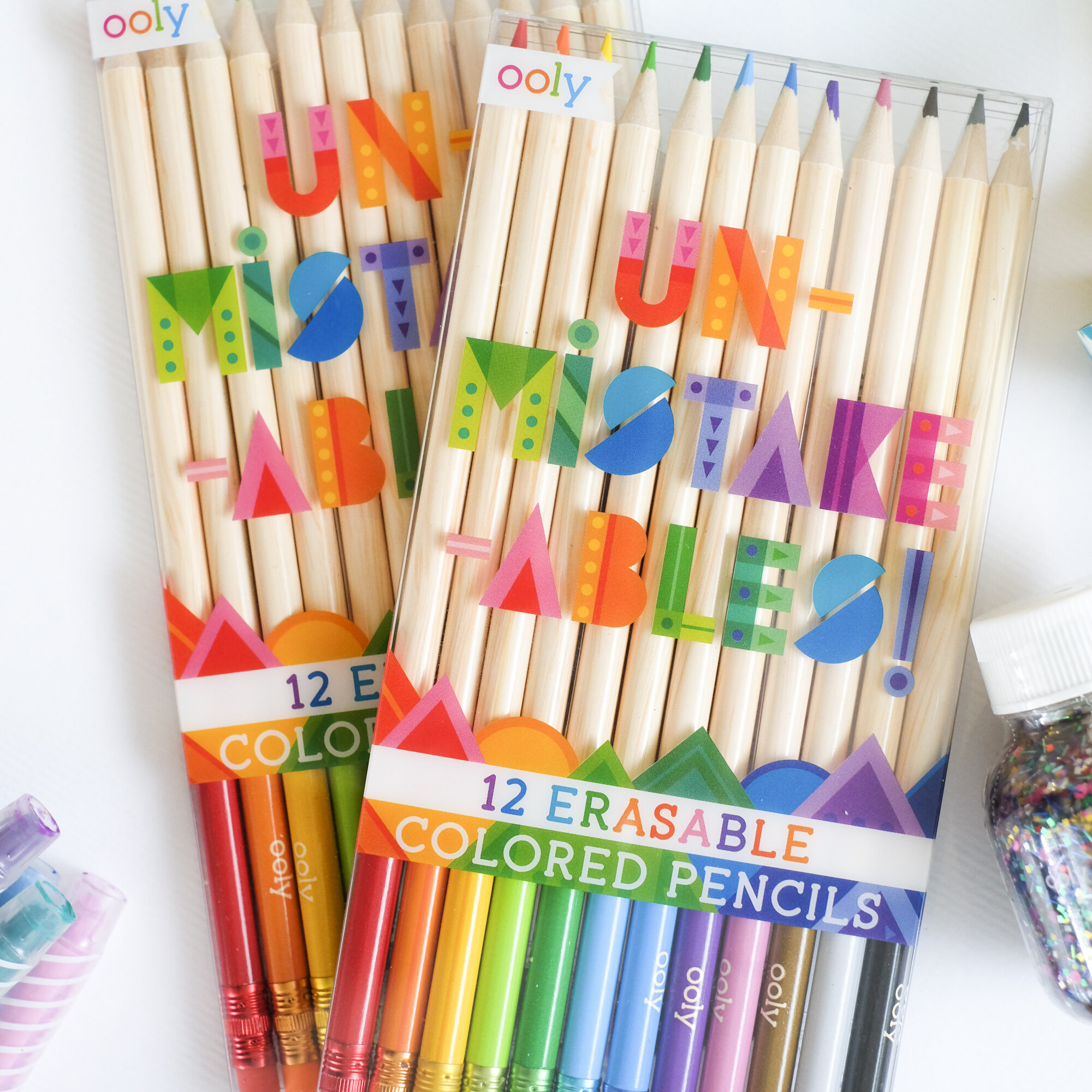 Set of 12 Ooly UnMistakeAbles Erasable Colored Pencils