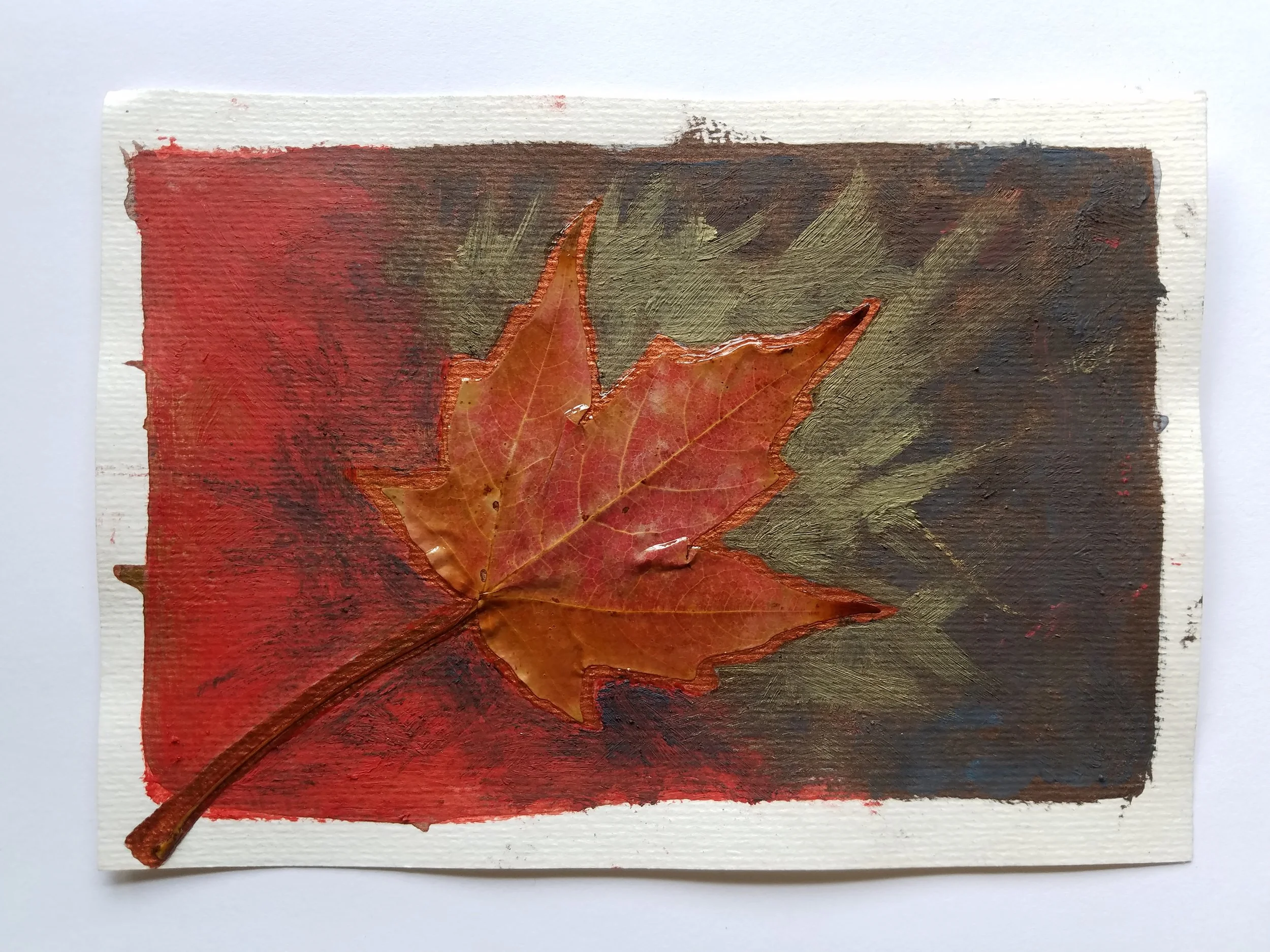 Oil and cold wax medium / 4"H x 6"W
