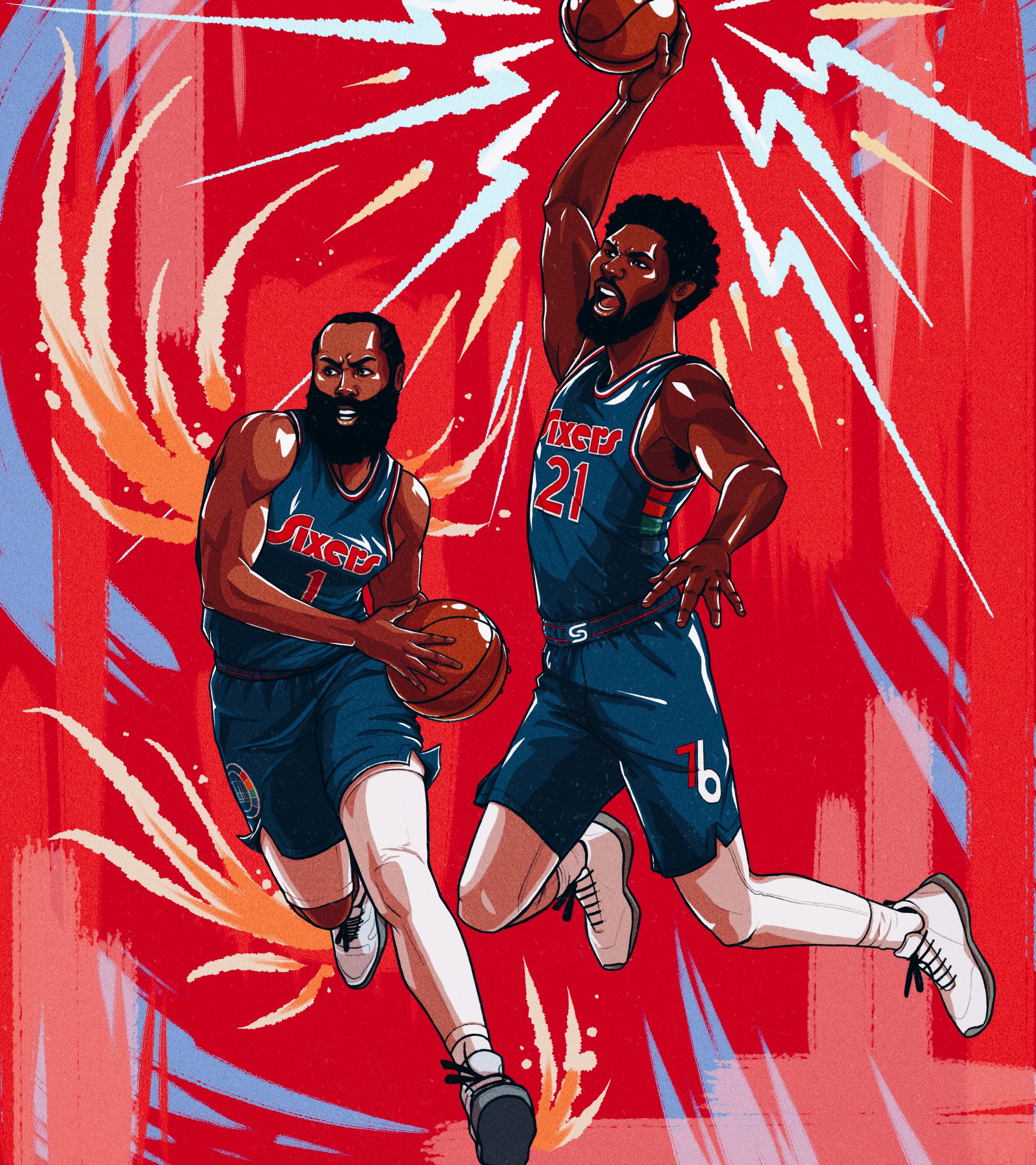 James Harden and Joel Embiid