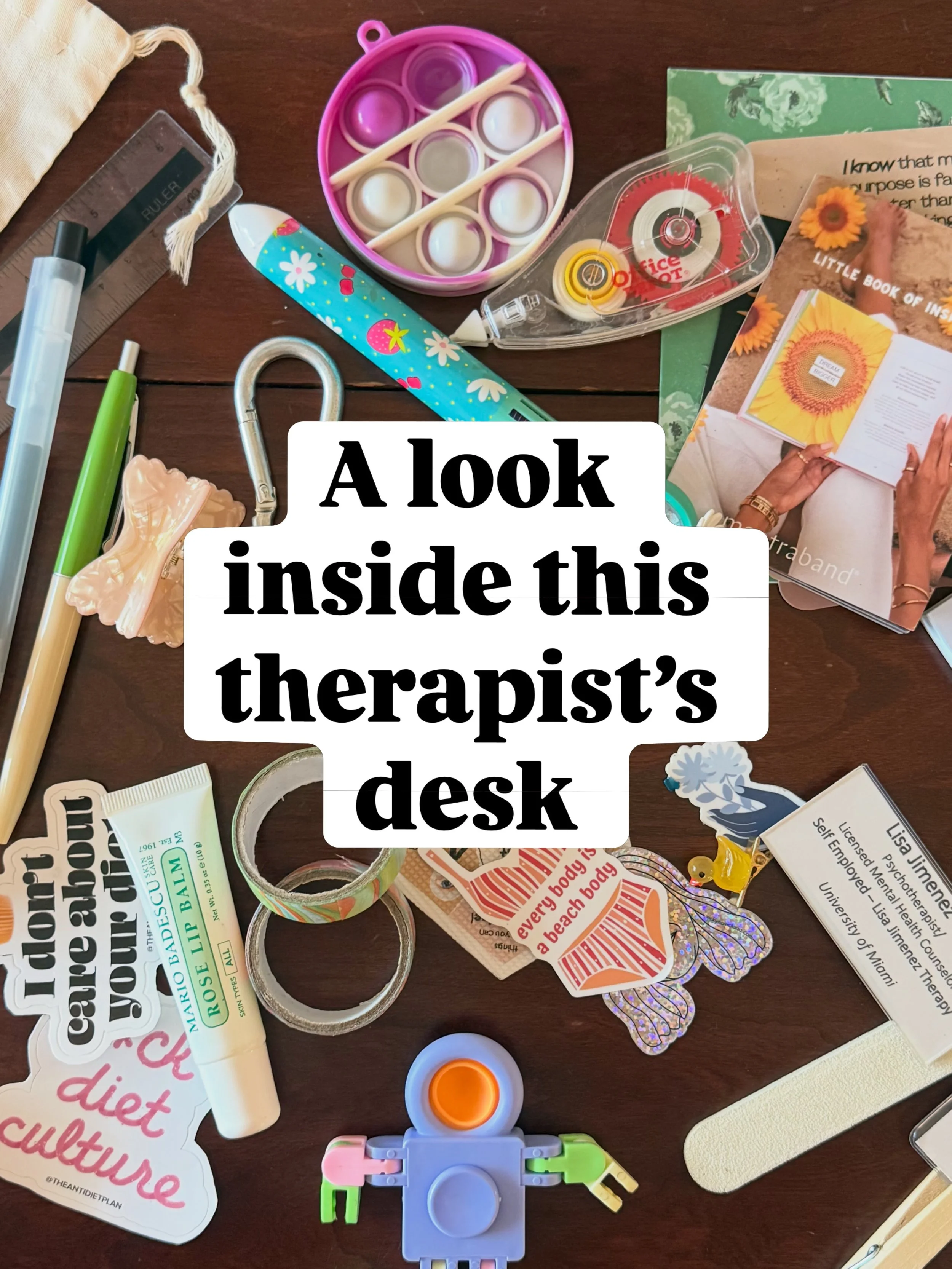 This week I cleaned out my desk and found so many fun things I forgot were in there

#therapistlife #therapistsofinstagram