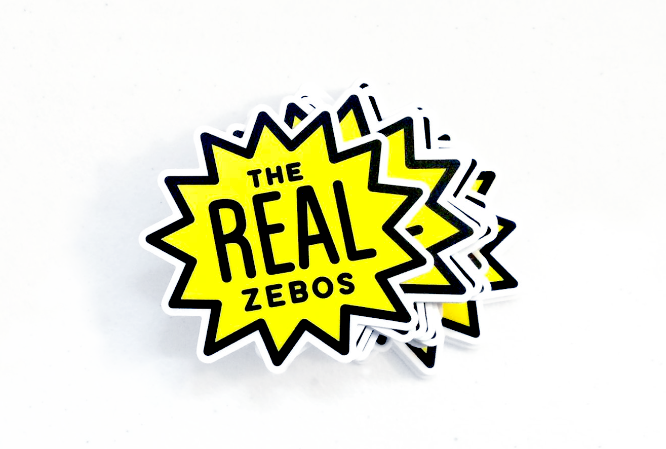 Stickers created for The Real Zebos , a great band that you should totally check out!