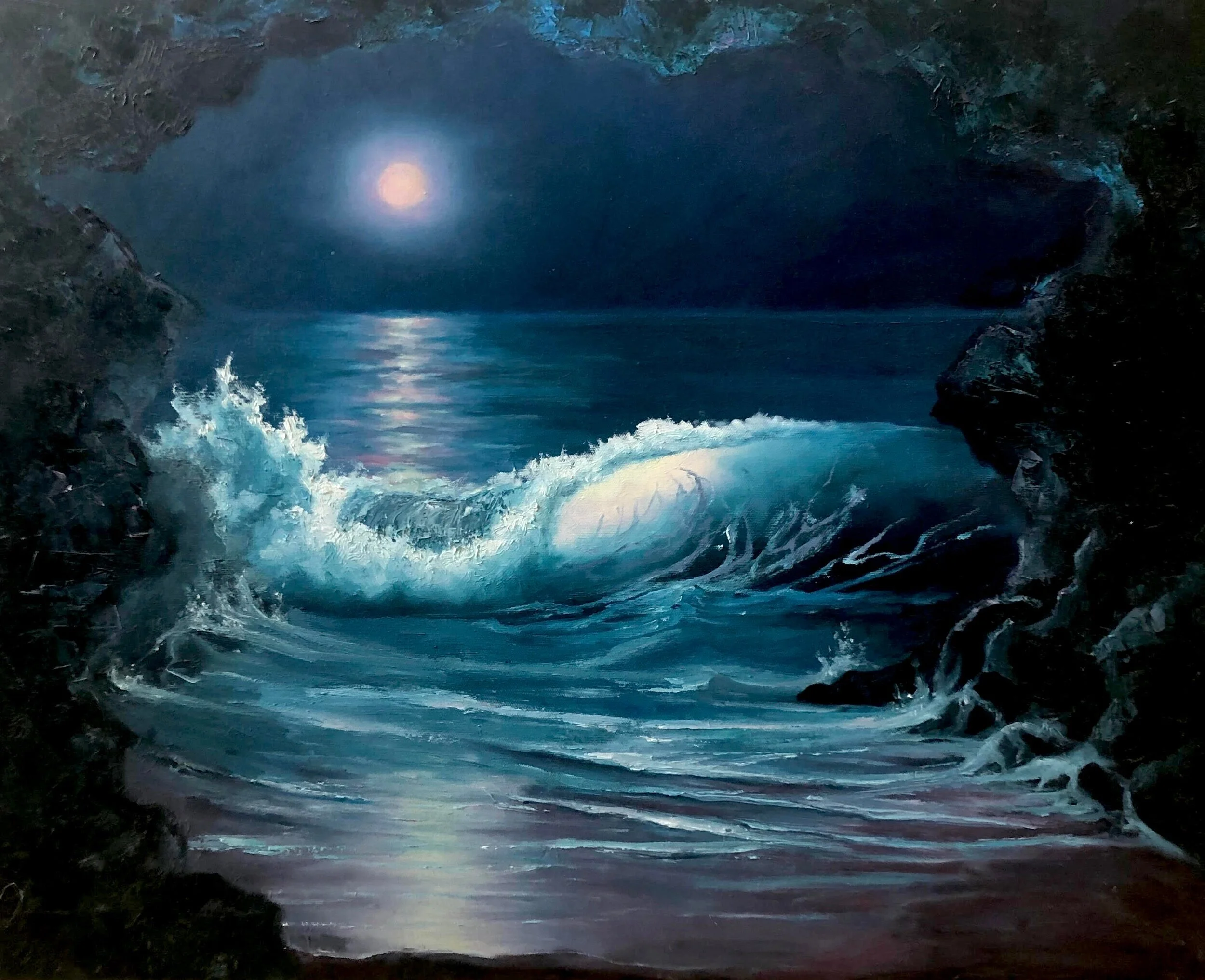 Moonlit Ocean Cave