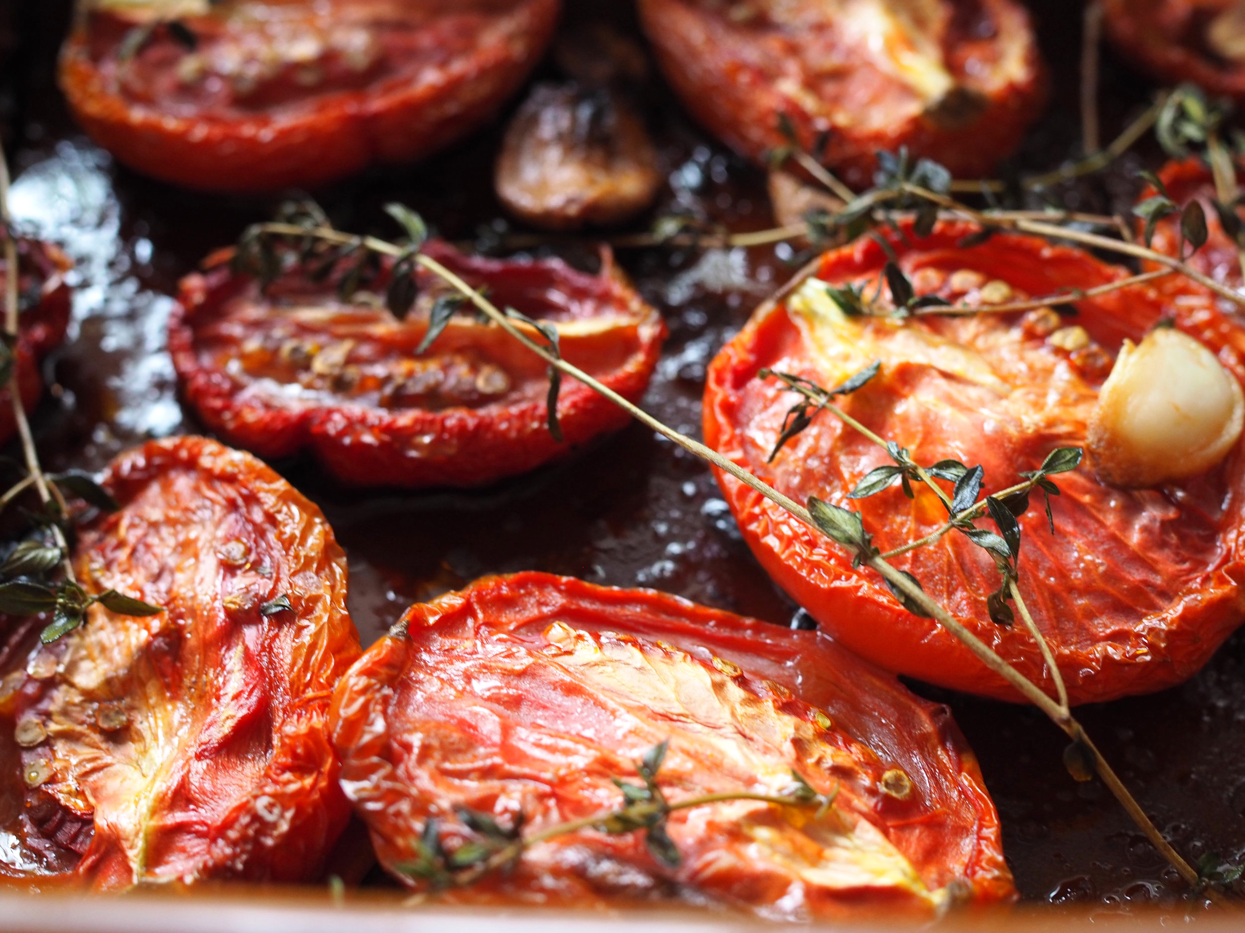Savory and Sweet Slow-Roasted Tomatoes