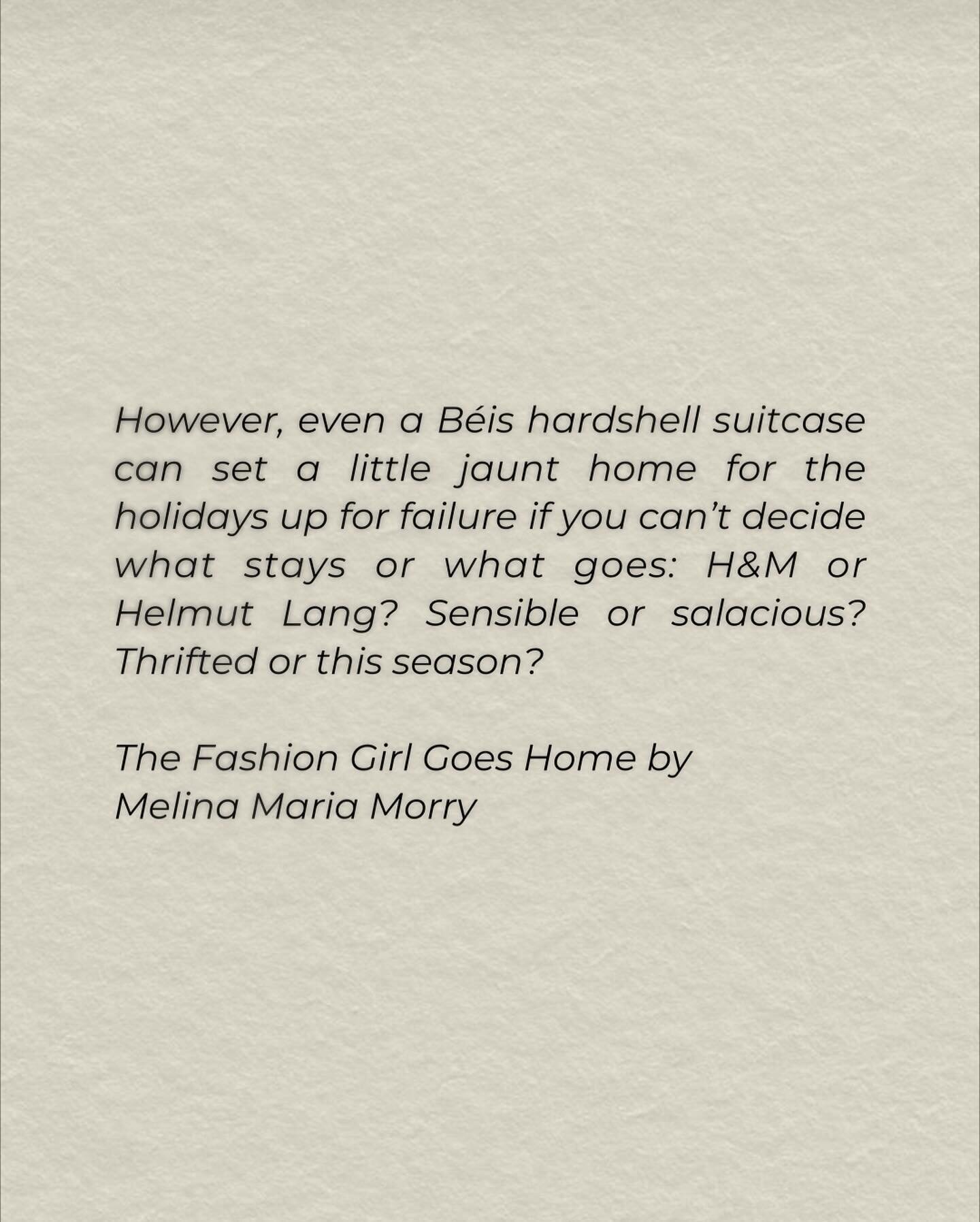 Swipe to the end to see the inspo for my new novelette, The Fashion Girl Goes Home. A simple thread while stuffing my suitcase for the holidays woven into 13,988 words 

#wip #novelette #thefashiongirlgoeshome