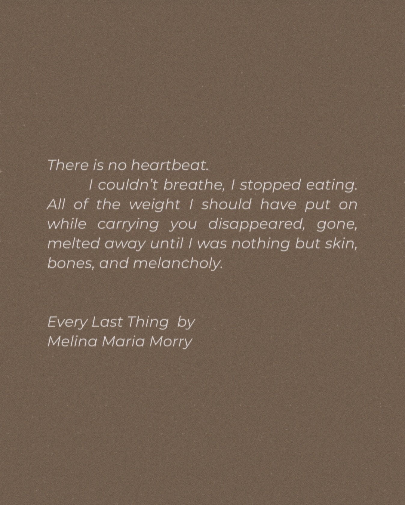 A few lines from &ldquo;Every Last Thing&rdquo;&mdash;one of three brand-new stories I wrote for my #shortstory collection called Thirteen Emotions 🥀 It&rsquo;ll be heartbreaking, hysterical, hard to get enough of and perfect for a quick flight on a