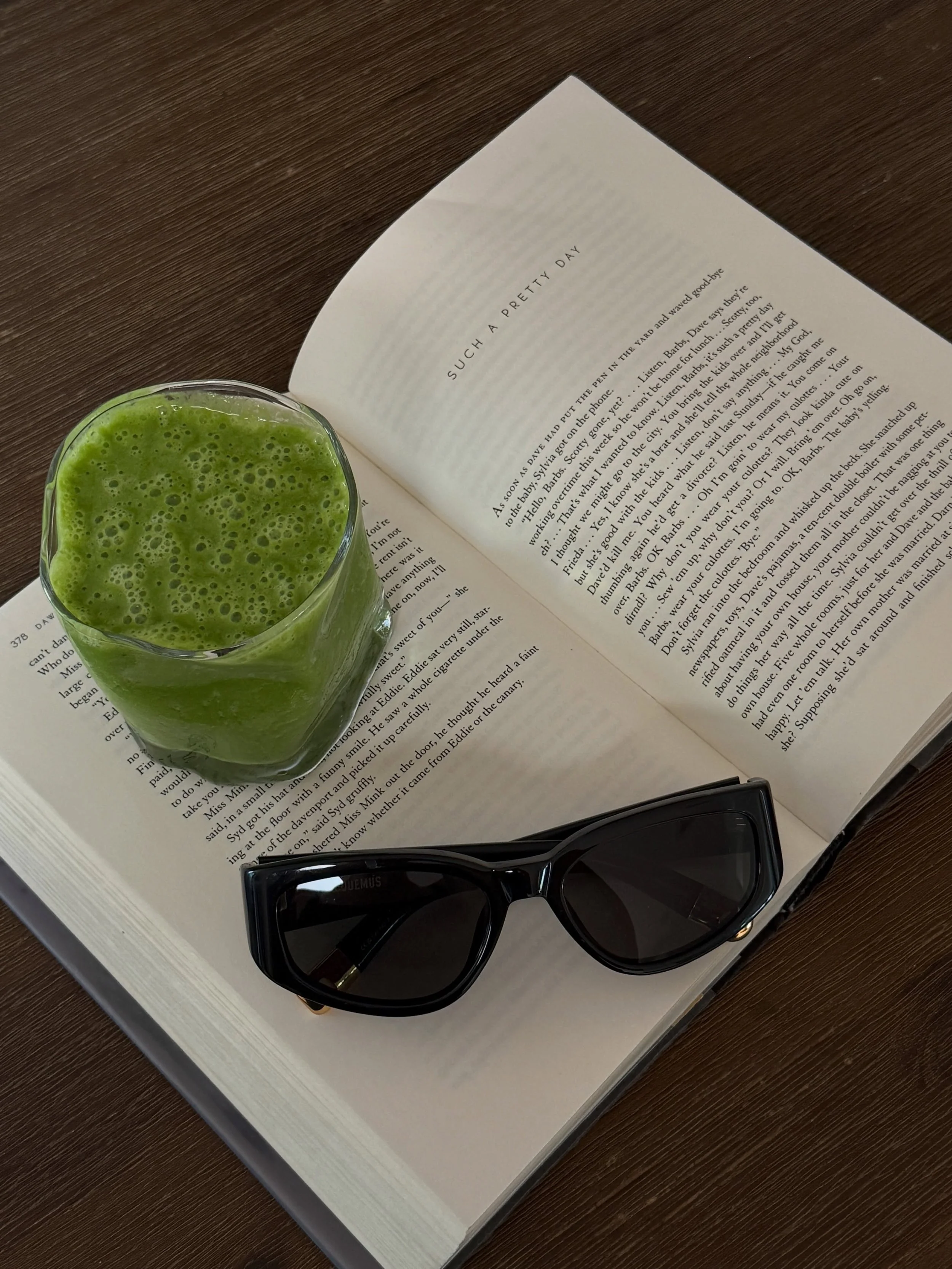 Weekend vibe: smoothies, library books, time with my kids, listening to R&amp;B, my mini Maltipoo 🤎