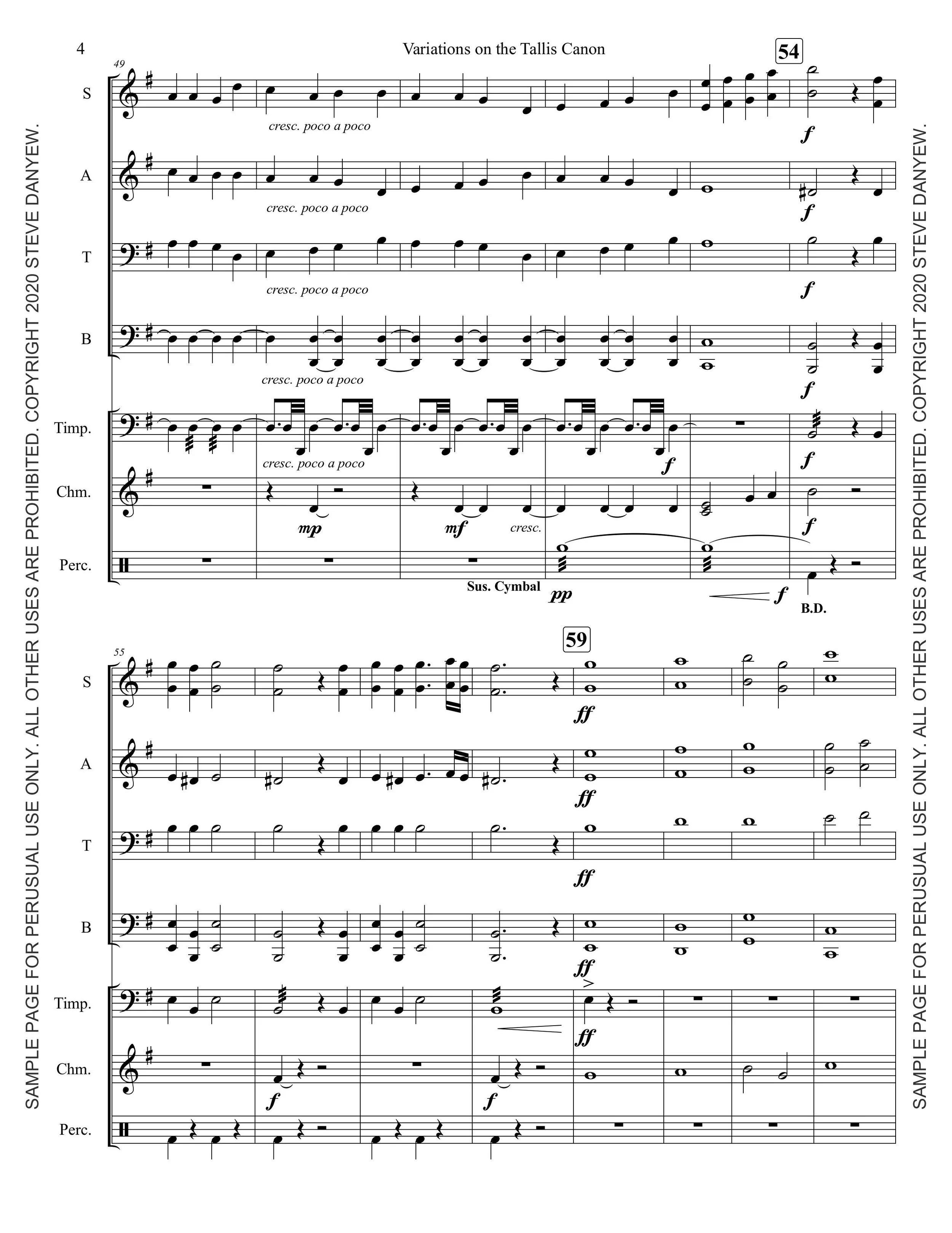 Music for Flexible Instrumentations - Three Tallis Melodies
