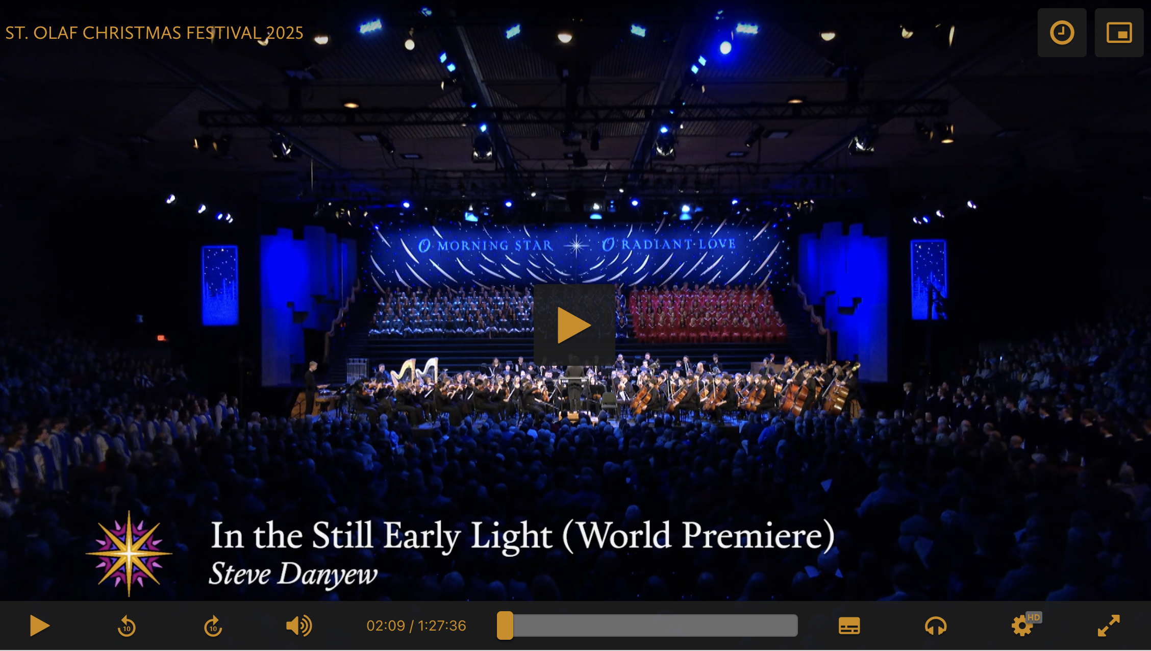 Video Recording of “In the Still Early Light”