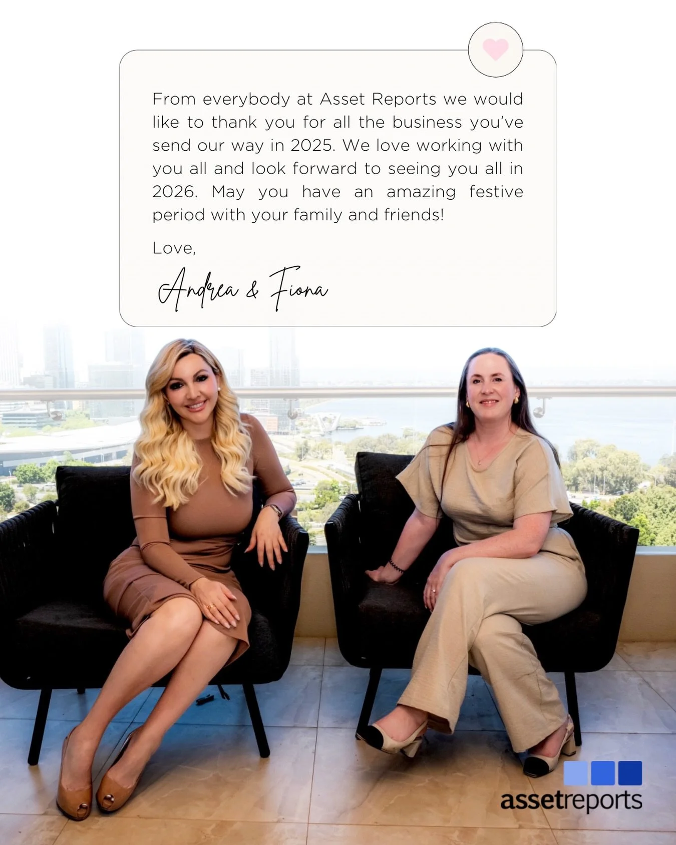 Thank you for all the business! We look forward to 2026! Love from all of us at Asset Reports!! 💕✨💕✨