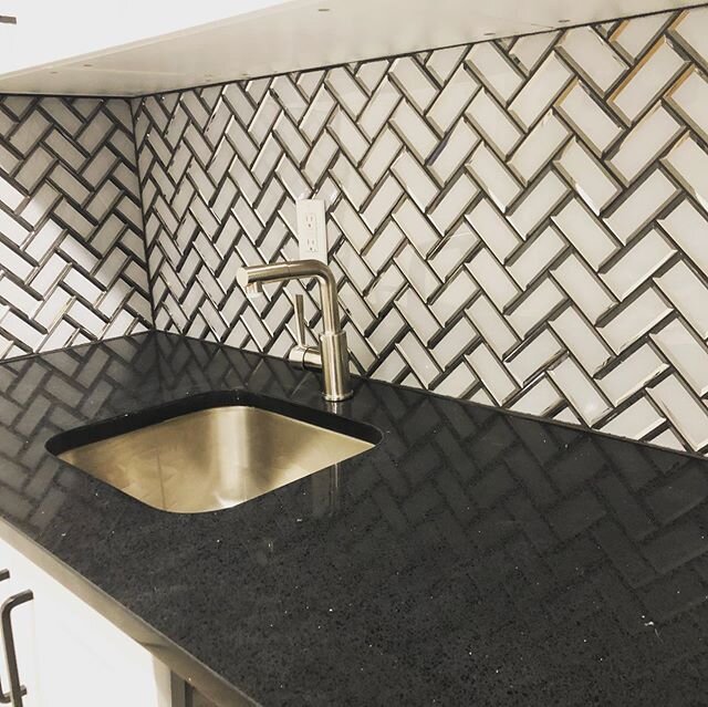 So great to add the finishing touches to this basement bar and bathroom!