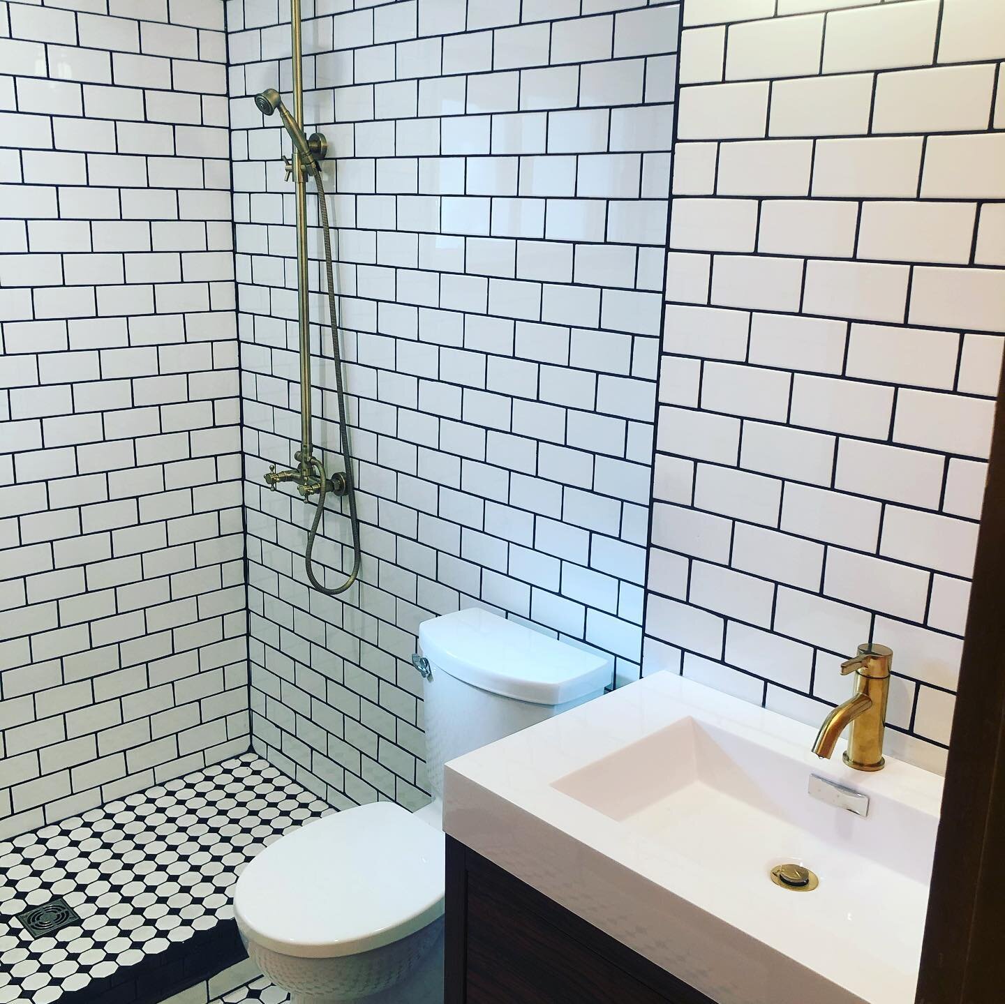 How much is too much #subwaytile ??? I&rsquo;m not sure you can ever have too much!  Super happy with how this #bathroomrenovation turned out with this walk in shower, mosaic tile, and in-floor heating system.  Love it!

#yeg #yegcontractor #yegcarpe