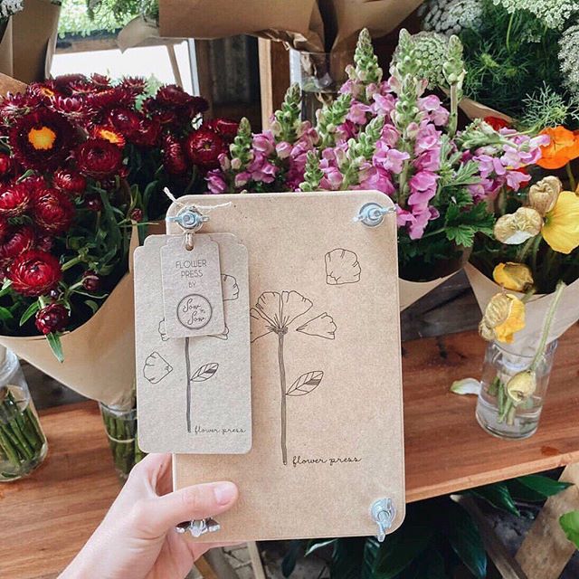 Keep your farm grown flowers for even longer by pressing them with our beautiful new Flower Press! Available in store now