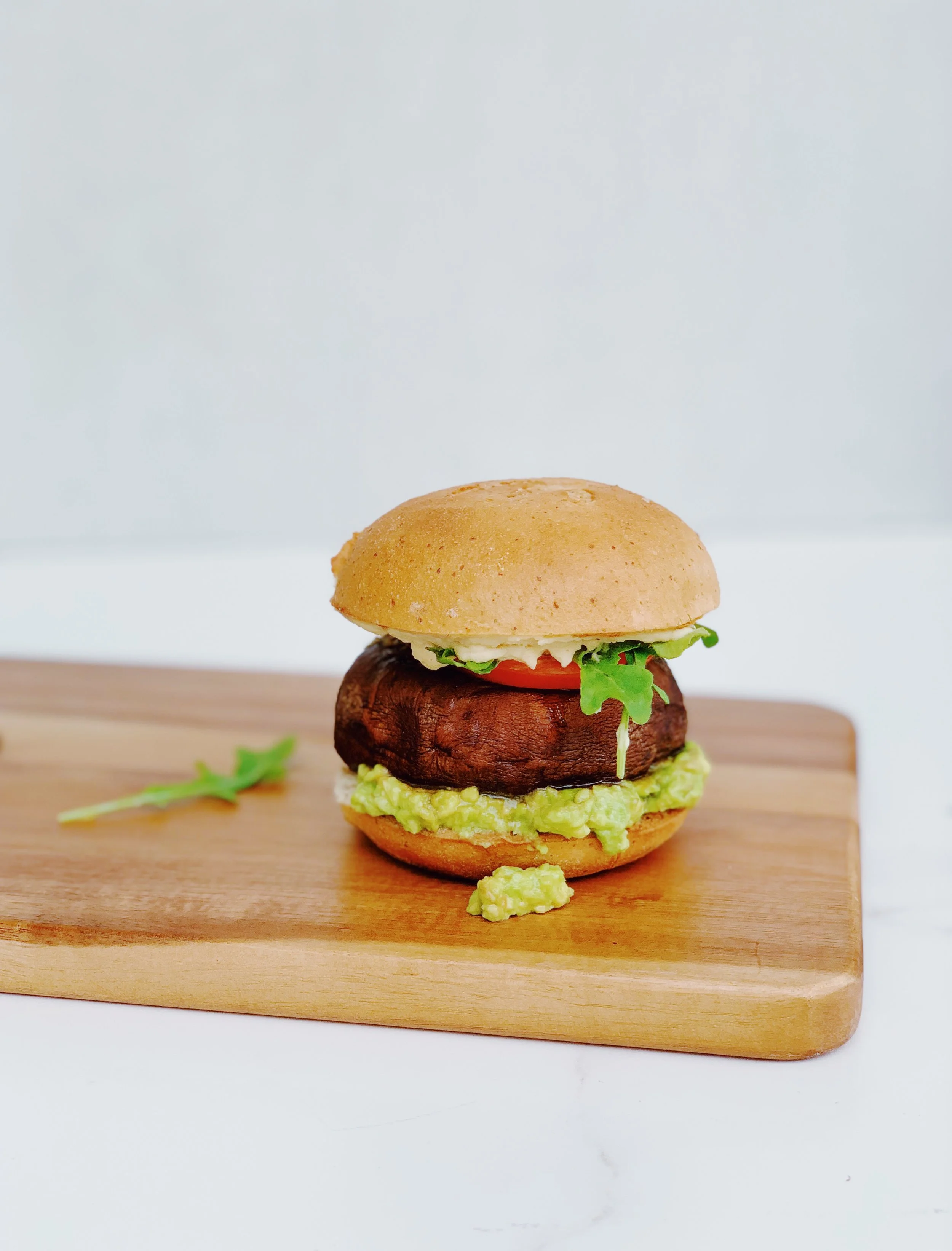 burgers de champignons Portobellos...délicieux et juteux.