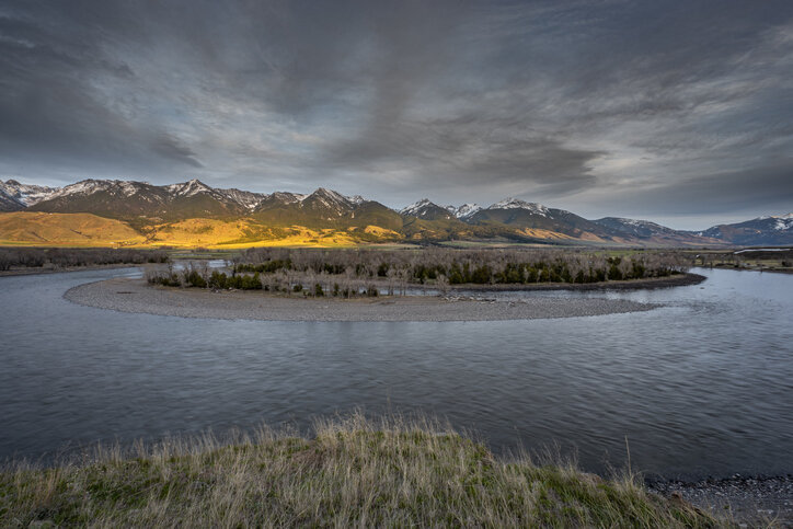 yellowstone river after a storm