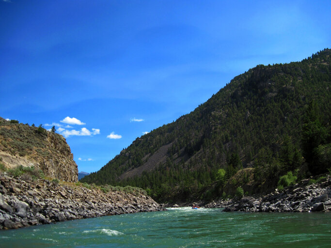 The Yellowstone River in Gardiner Montana