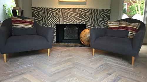 Custom Hardwood Floor Pattern &amp; Stain