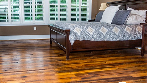 Reclaimed Antique Oak Hardwood Floor Installation