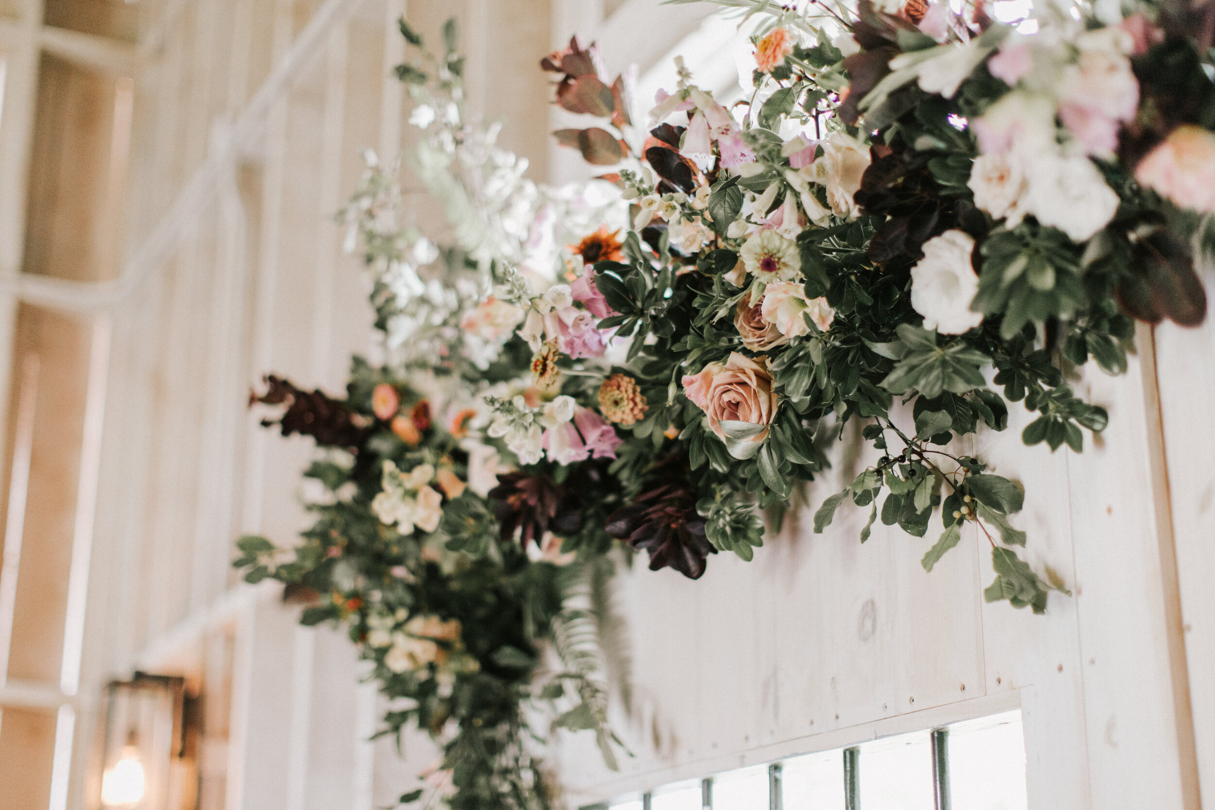 Wedding floral installation
