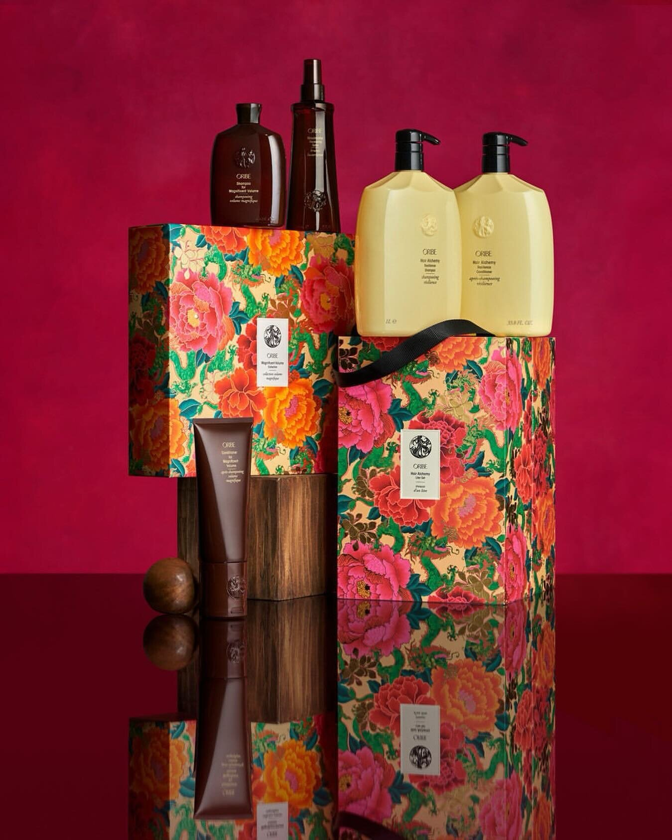 Step into a world of vibrant beauty with @oribe&rsquo;s Lunar New Year collaboration! Featuring lush paintings in rich jewel tones, including red and gold for prosperity, &lsquo;The Dragon and the Peony&rsquo; captures the vitality of the wood dragon