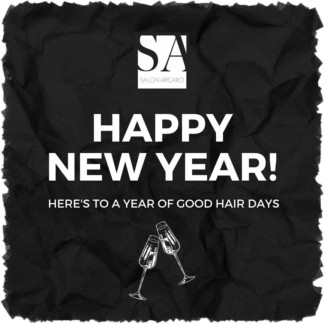 Happy New Year from all of us at Salon Arcaro! 🥳 May your strands be shiny, your cuts flawless, and your confidence unmatched in 2024!