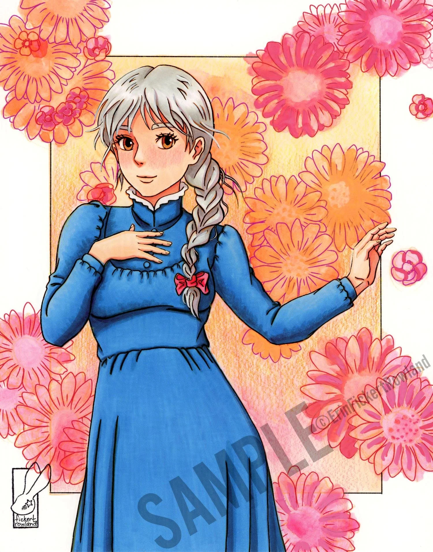 Heart Healer Anime Embellished Art Print