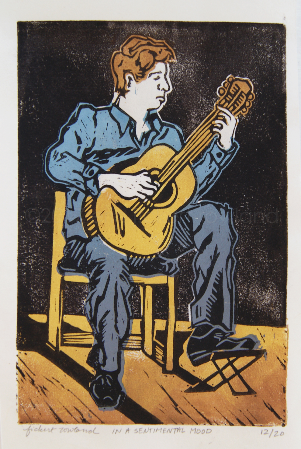 "In a Sentimental Mood" Limited Edition of 20 5 in x 7 in Matted to 8 in x 10 in