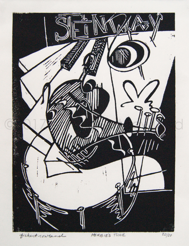 "Herbie's Tune" Limited Edition of 20 7 in x 9 in Matted to 11 in x 14 in