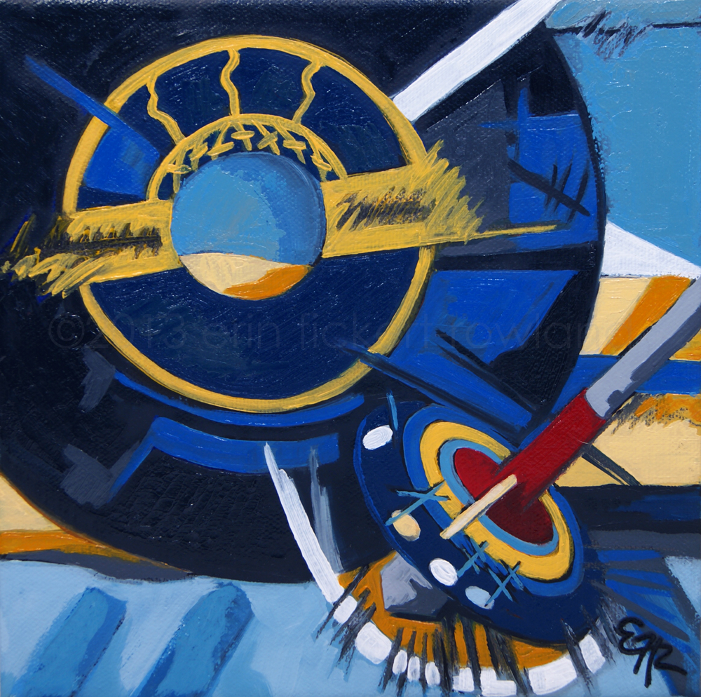 "Spin It Like a Top" 8 in x 8 in