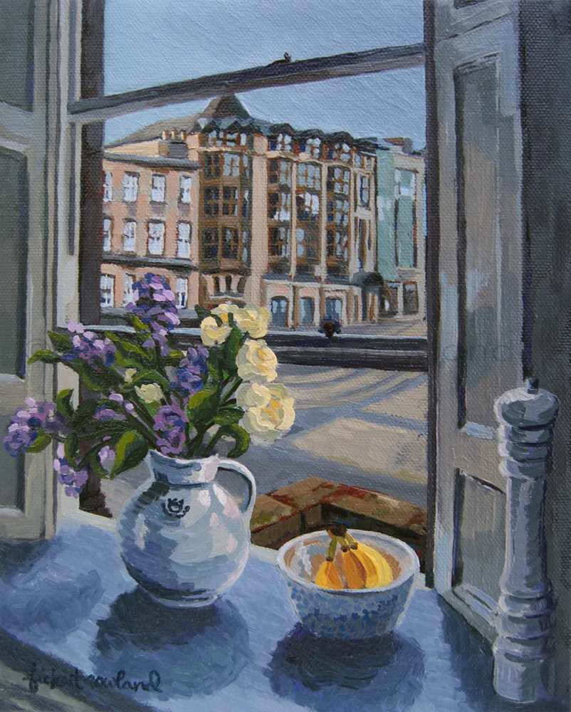 "Lilacs Over Queen Street, Edinburgh" 8 in x 10 in