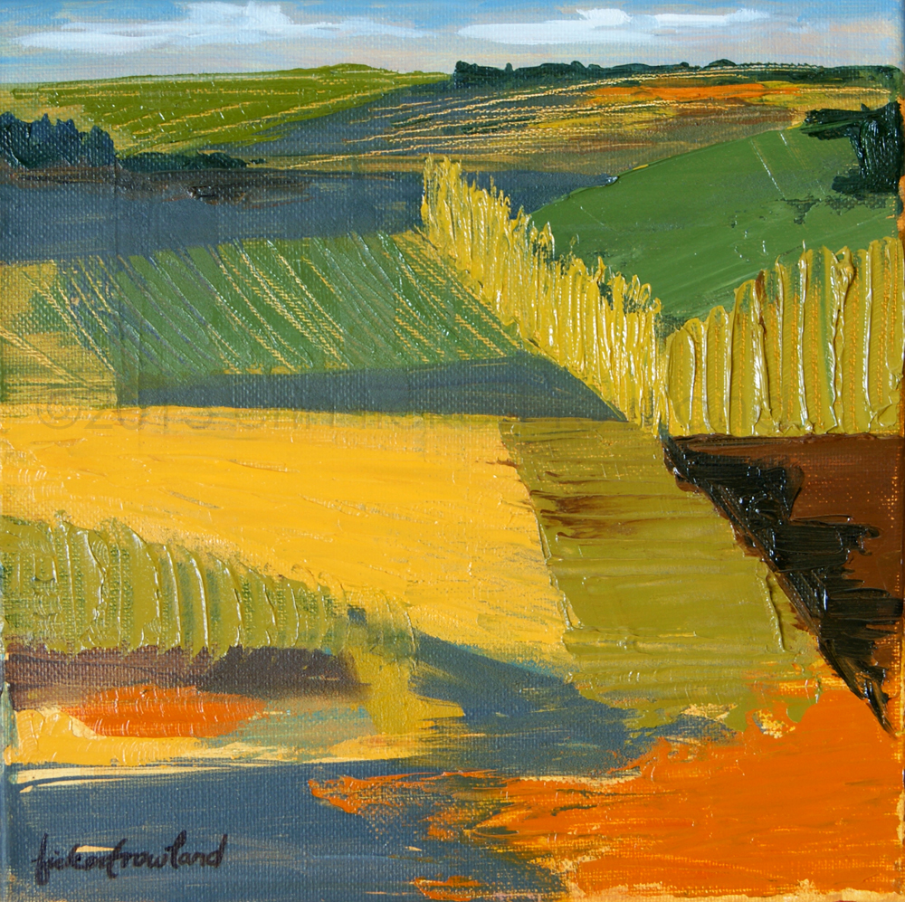 "Crop Fields" 10 in x 10 in