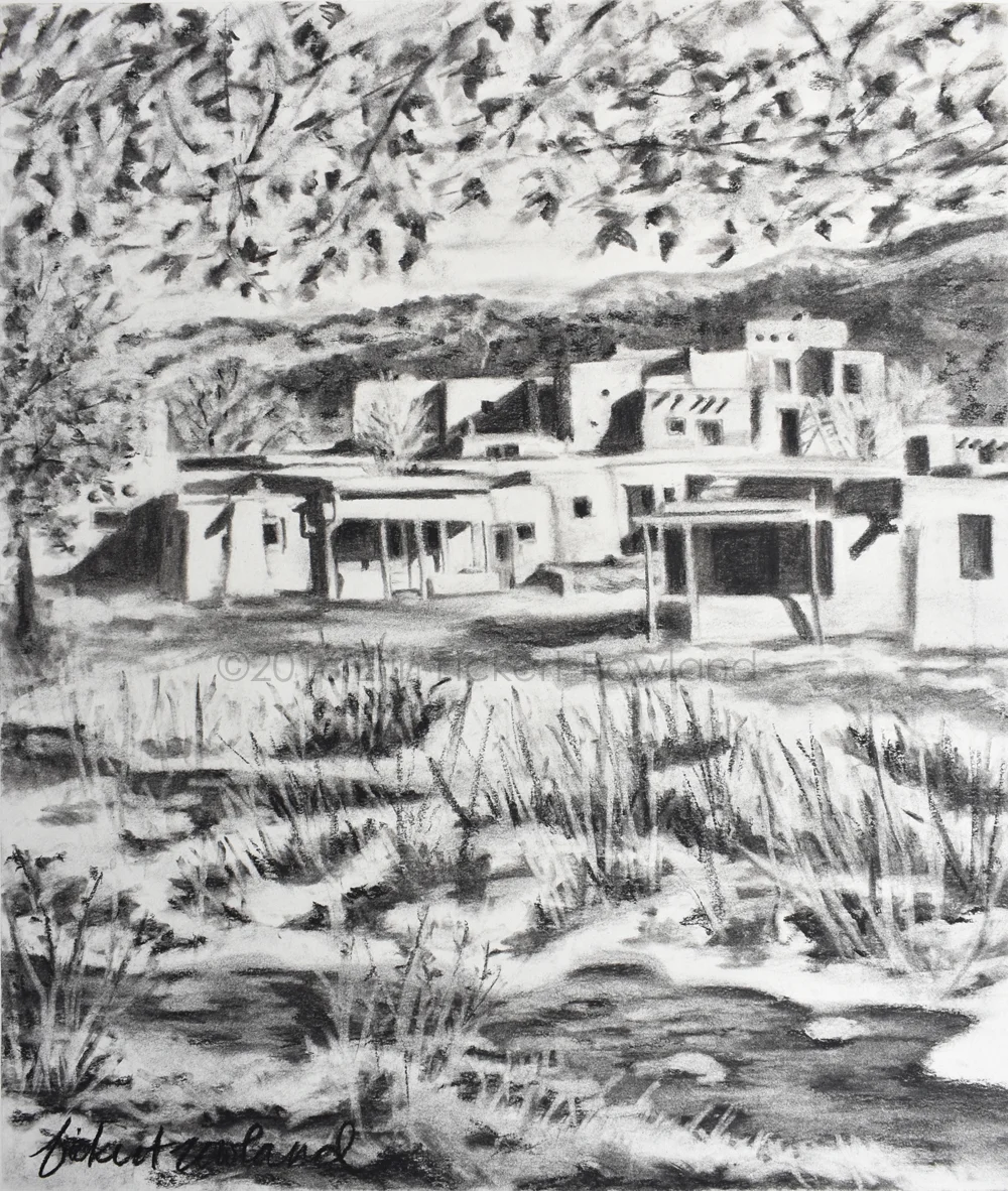 "Hlaukwima, Taos Pueblo (South House) 16 1/2 in x 14 in