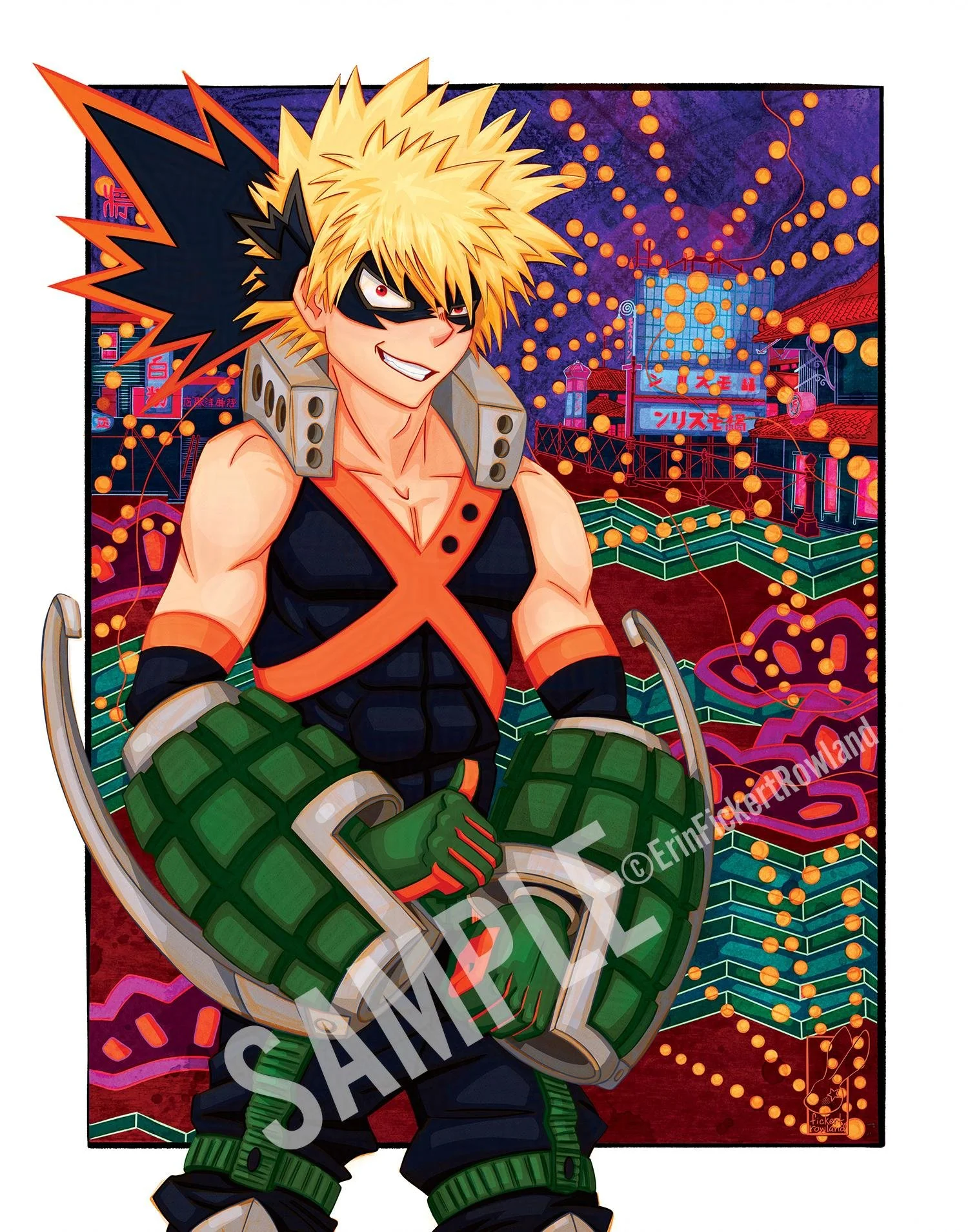 Explosion Dynamite Anime Gicleé Art Print