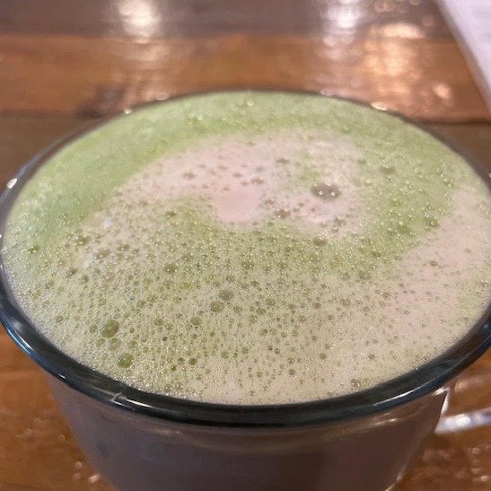 The Redbird Cafe in Homewood, IL provides specialty coffee drinks, baked goods, and a market offering locally sourced foods, beverages, and farm fresh produce in a cozy welcoming environment. A coffeehouse favorite, the Maple Matcha Latte is featured