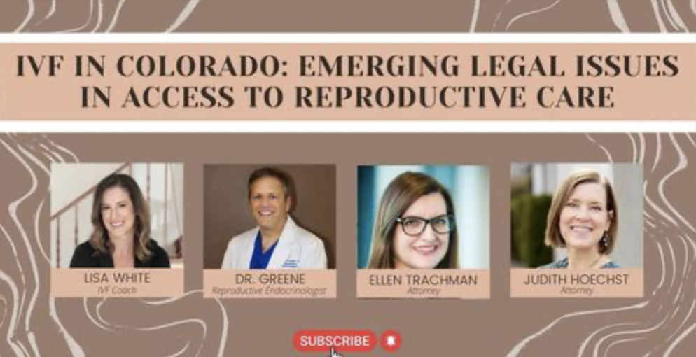 Ellen Trachman Esq. discusses with Dr. Greene, Judith Hoechst Esq., and Lisa White, the overturn of Roe V Wade 