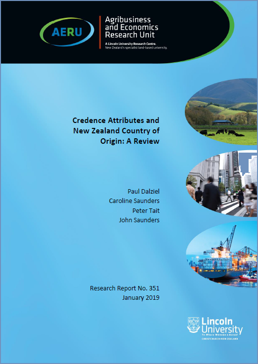 Report 3: Credence Attributes and New Zealand Country of Origin - A Review