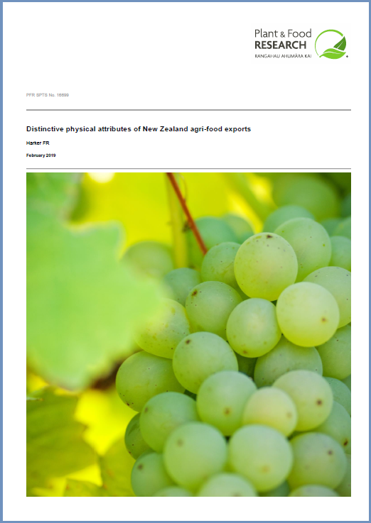 Report 5: Distinctive Physical Attributes of New Zealand Agri-food Exports