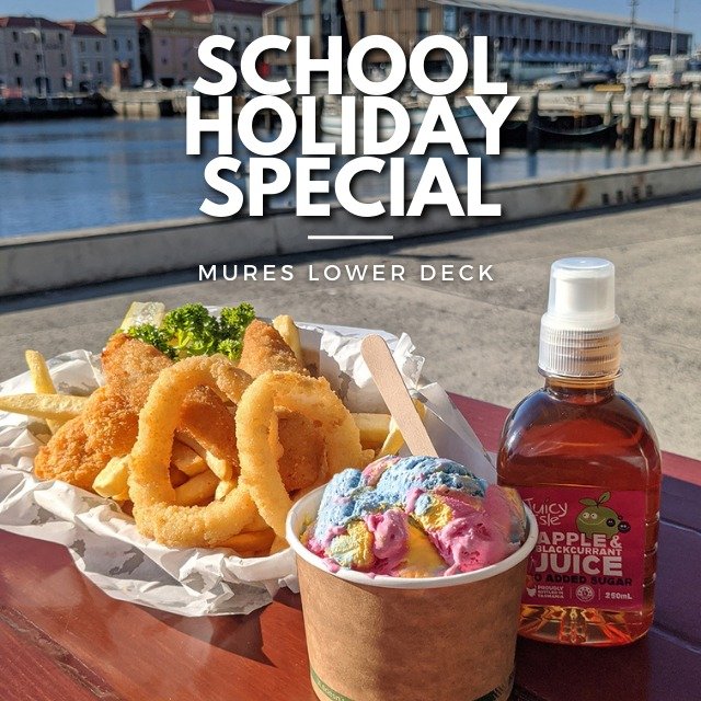 The holidays are here which means the return of Mures Lower Deck&rsquo;s very popular school holiday special!
.
From Saturday 13th until Sunday 28th of April, you will receive a FREE single scoop ice cream and pop top juice with any purchase from the