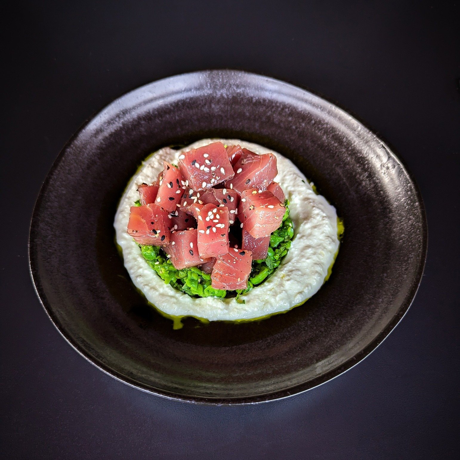 Our boat Selkie has been busy!  Fresh Tasmanian Bluefin Tuna has just hit the specials menu again in #MuresUpperDeck, bringing you an authentic Mures hook-to-plate dish.
.
Served with yuzu ponzu dressing, green peas, mint and @tongolacheese goat curd