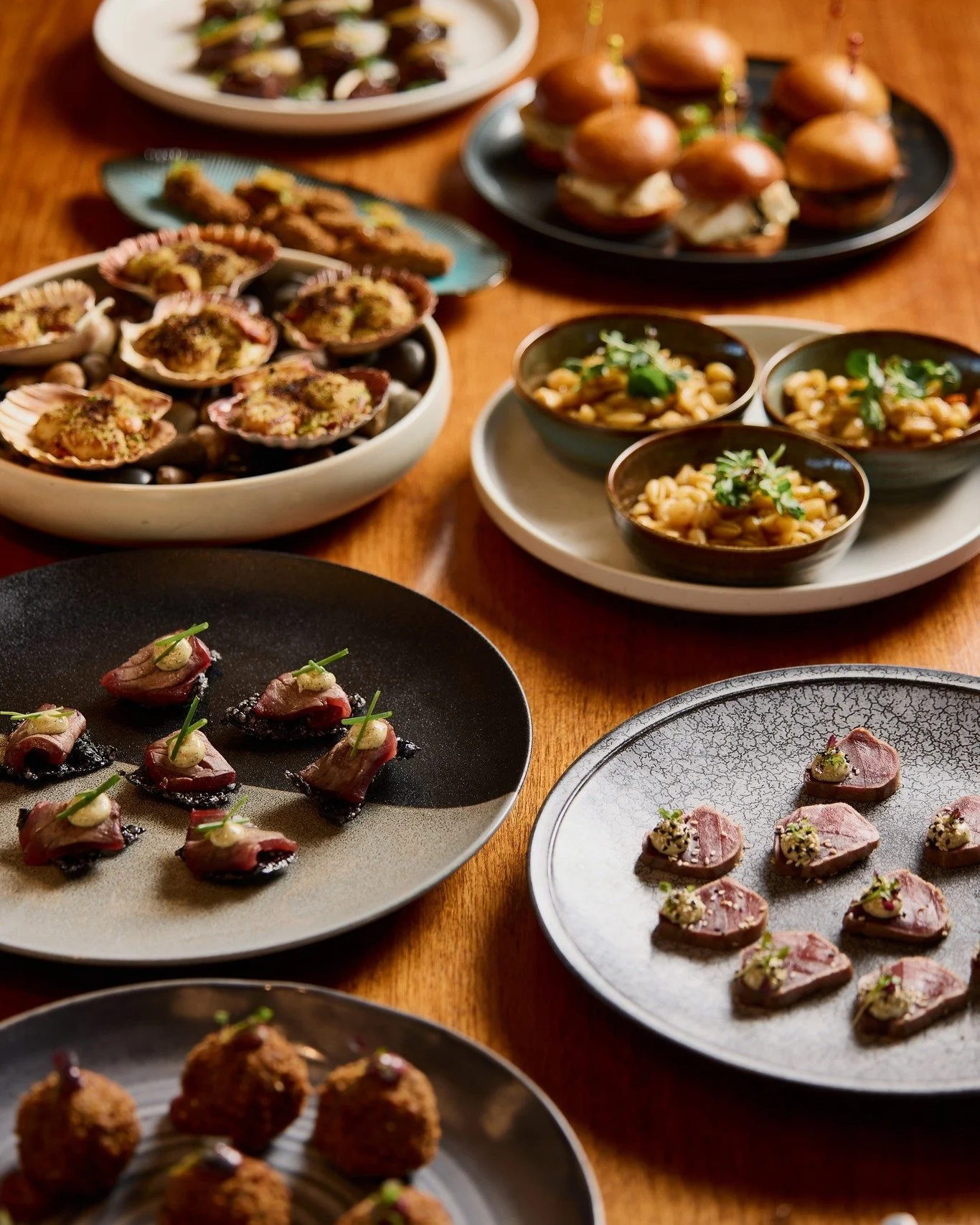 We’ve got a beautiful new canape menu ready for those end-of-year celebrations coming up! There are a range of seafood, non-seafood protein, vegetarian, and dessert canapes to suit a variety of functions.
.
To learn more, or see a full canape m