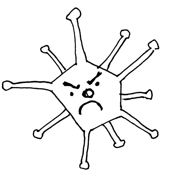 The viruses are more efficient at destroying cells every level.
