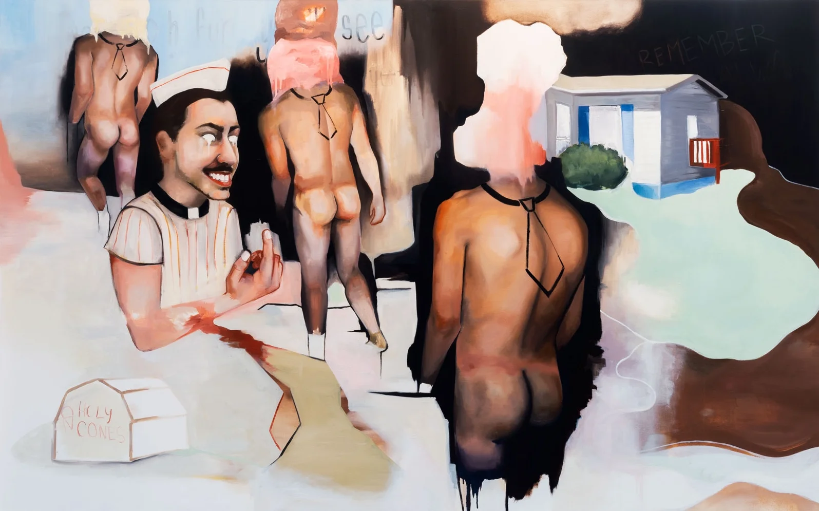  2018, Oil on canvas, 96 x 60 inches 