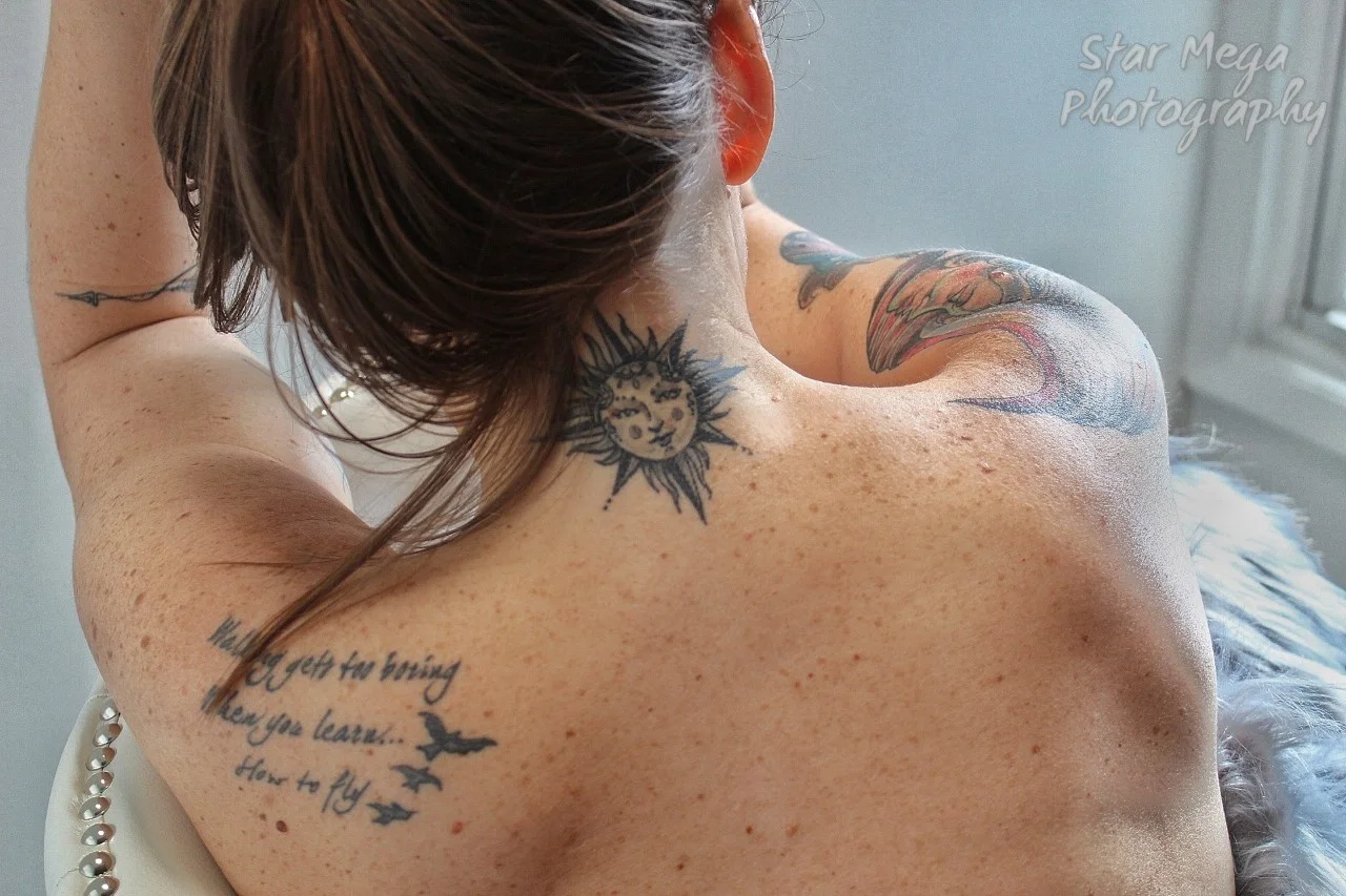 Tattooed, for my pleasure.